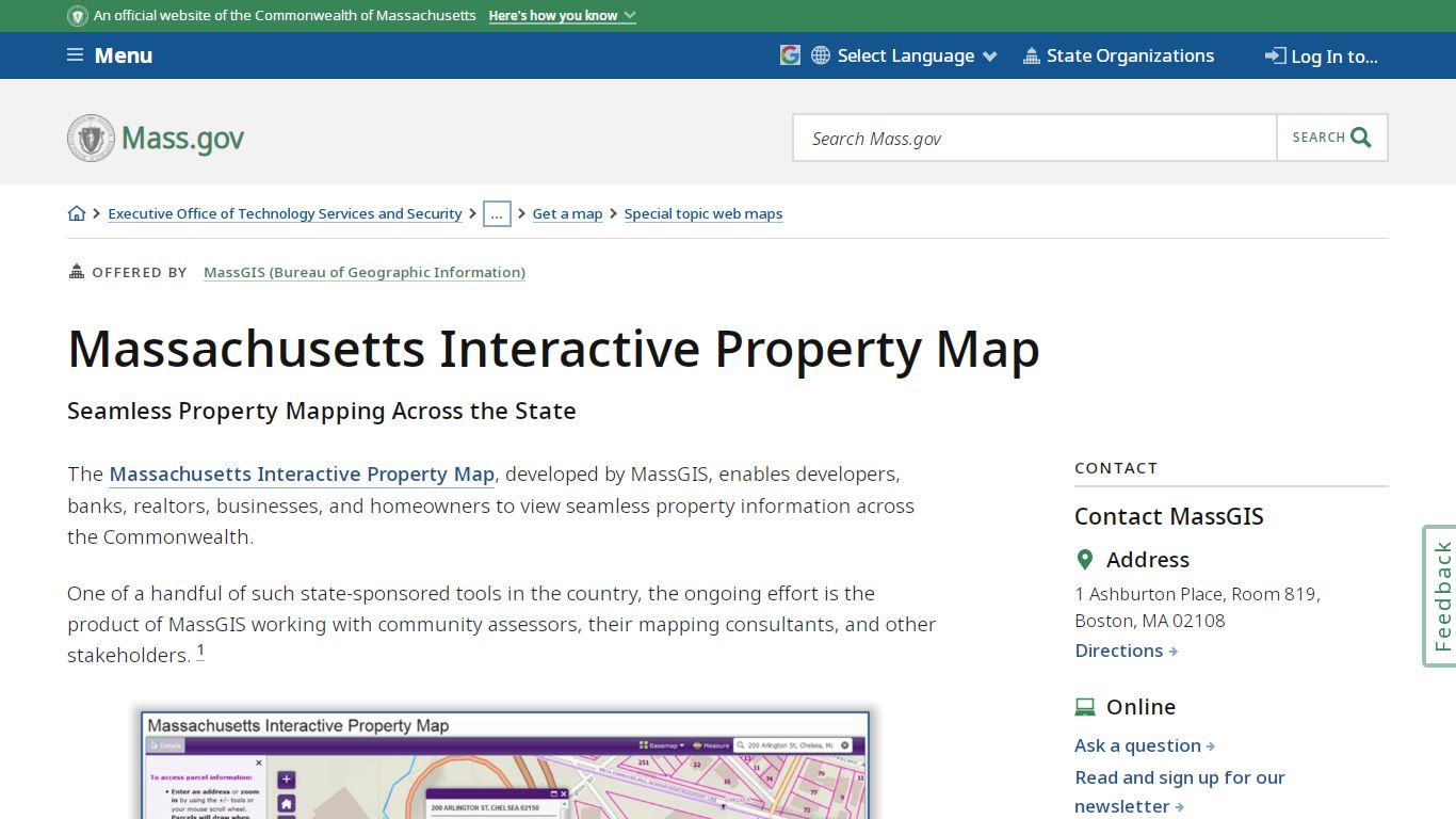 Massachusetts Interactive Property Map | Mass.gov